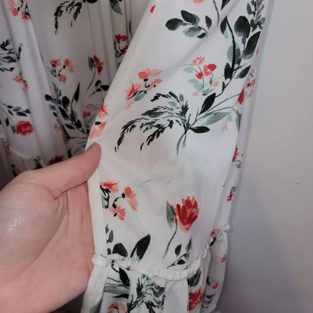 Torrid Midi Challis Floral Dress 0 0X - Picture 10 of 13